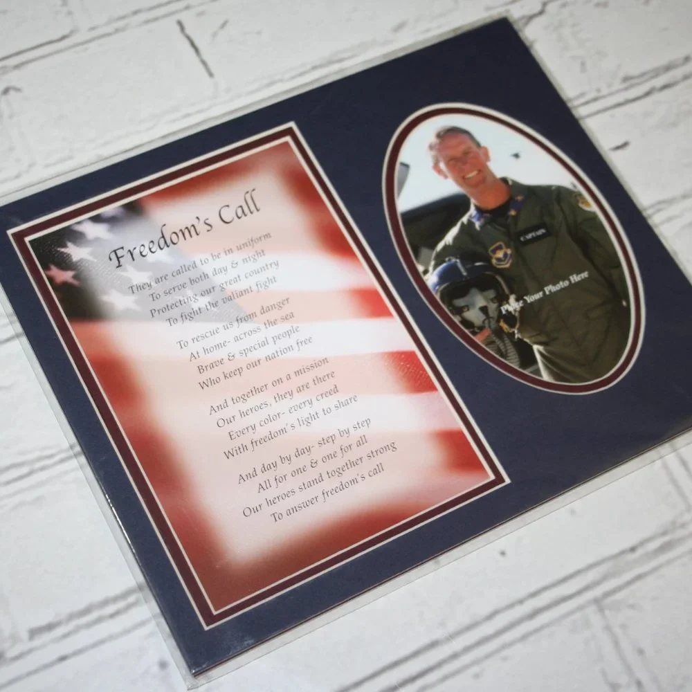 🎖️️ “Freedom’s Call” Matted Picture Frame · NWOT · 5x7